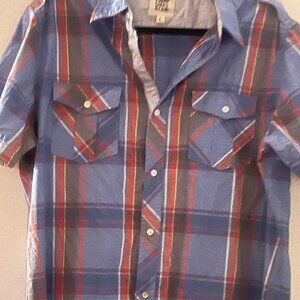 Paper Denim and Cloth Men's Short Sleeve Button Down: Size Large